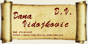 Dana Vidojković vizit kartica